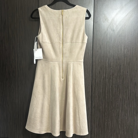 Calvin Klein Ultra Suede Fit and Flare Dress - Picture 4 of 5